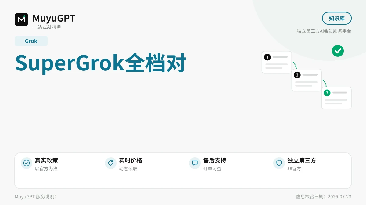 SuperGrok全档对比：Lite、标准版、Heavy怎么选